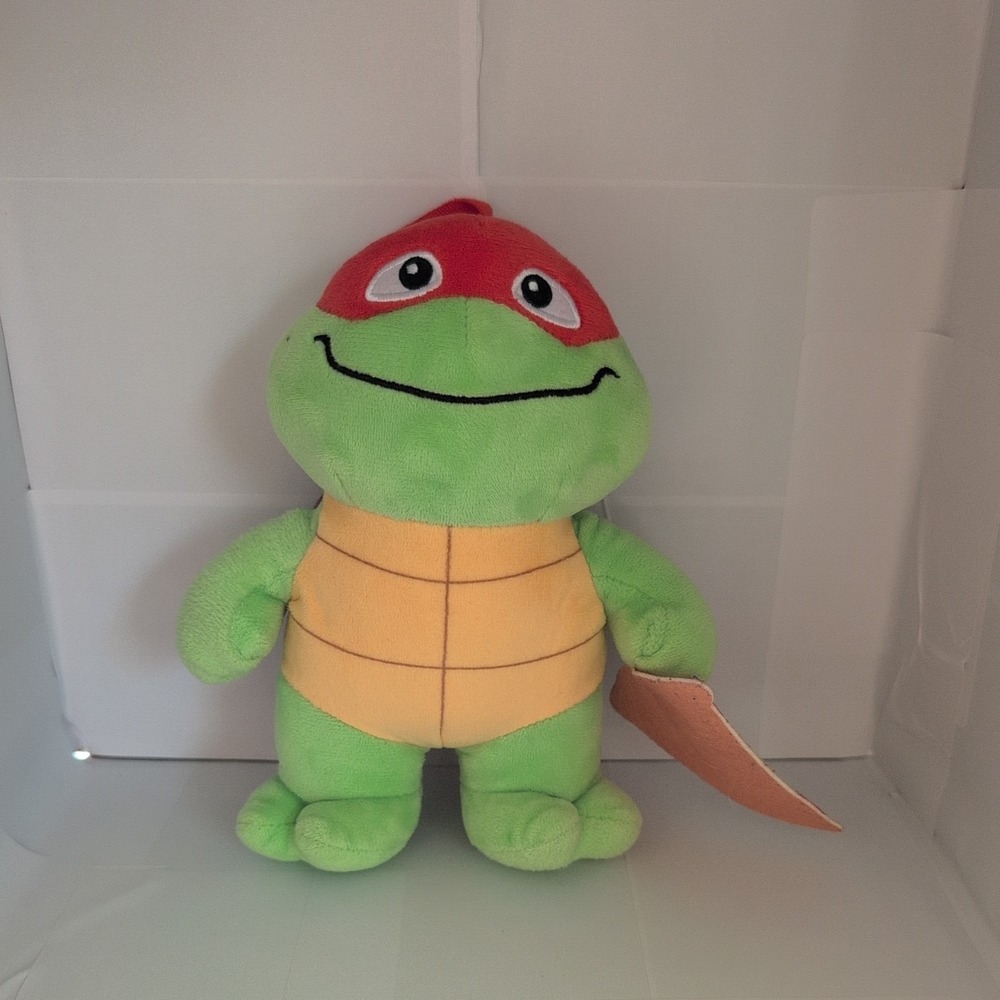 Teenage Mutant Ninja Turtles Tot Mutant Mayhem Raphael 7" Plush Soft Toy Pizza - Picture 16 of 16